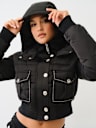 CROP HOODED PUFFER JACKET