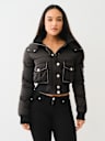 CROP HOODED PUFFER JACKET