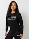 CRYSTAL METALLIC LOGO CREW SWEATSHIRT