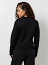 CRYSTAL METALLIC LOGO CREW SWEATSHIRT