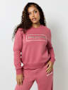 CRYSTAL METALLIC LOGO CREW SWEATSHIRT