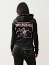 SUDADERA CON CAPUCHA Y CIERRE BIG T DE VELOUR CON LUREX