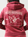 SUDADERA CON CAPUCHA Y CIERRE BIG T DE VELOUR CON LUREX