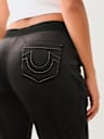 VELOUR BIG T LUREX JOGGER