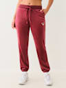 VELOUR BIG T LUREX JOGGER