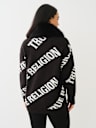 FUR TRIM LOGO CARDIGAN