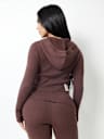 SHRUNKEN TWO-WAY ZIP HOODED SWEATER