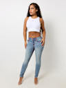 JENNIE MID RISE SUPER T SKINNY JEAN