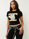 CRYSTAL BLING RING LOGO BABY TEE