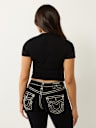 CRYSTAL BLING RING LOGO BABY TEE