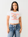 CAMISETA PEQUEÑA CON LOGOTIPO DE ANILLOS BRILLANTES CRISTAL