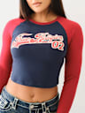 CAMISETA DE BÉISBOL DE MANGAS LARGAS CON CONTRASTE