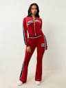 VELOUR PANELLED TRACK JACKET