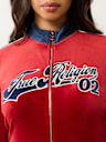 VELOUR PANELLED TRACK JACKET