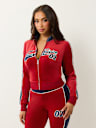 VELOUR PANELLED TRACK JACKET