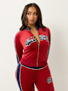 VELOUR PANELLED TRACK JACKET