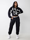 PANTALONES JOGGER BOYFRIEND CON CINTURA ELÁSTICA CON MARCA