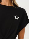 TIE FRONT CROP TEE