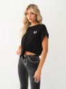 TIE FRONT CROP TEE