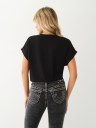 TIE FRONT CROP TEE