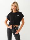 TIE FRONT CROP TEE