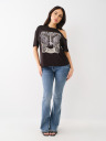 TRUE BAND CRYSTAL CUTOUT TEE