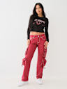 FADED WESTERN LOGO RIB BABY TEE