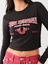 FADED WESTERN LOGO RIB BABY TEE