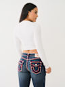 FADED WESTERN LOGO RIB BABY TEE