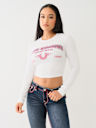 FADED WESTERN LOGO RIB BABY TEE