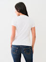 CAMISETA CON LOGOTIPO Y CRISTALES
