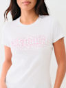 CAMISETA CON LOGOTIPO Y CRISTALES