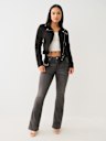FAUX SUEDE MOTO JACKET