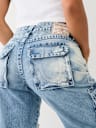 BOBBI DISTRESSED BAGGY CARGO JEAN