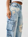 BOBBI DISTRESSED BAGGY CARGO JEAN