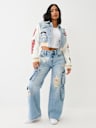 BOBBI DISTRESSED BAGGY CARGO JEAN