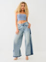 DENIM SMOCKED TUBE TOP