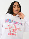 SUDADERA CON CAPUCHA HOLGADA CON LOGOTIPO RETRO