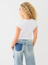 LOGO PATCH CUFF SLEEVE BABY TEE