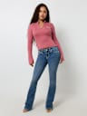 RIB KNIT QUARTER-ZIP MOCK NECK SWEATER
