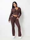 FOLDOVER WAIST RIB BOOTCUT PANT