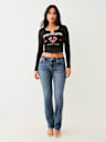 HORSESHOE LOGO RIB LONG SLEEVE BABY TEE