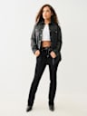 BILLIE MID RISE BIG T LUREX STRAIGHT JEAN