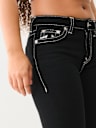 BILLIE MID RISE BIG T LUREX STRAIGHT JEAN