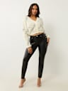 FUZZY LOGO CROP CARDIGAN SWEATER