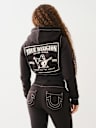 CROP BIG T ZIP HOODIE