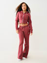 CROP BIG T ZIP HOODIE