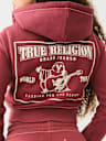 CROP BIG T ZIP HOODIE