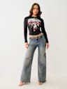 BOBBI FRAYED LOW RISE BAGGY JEAN