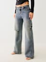 BOBBI FRAYED LOW RISE BAGGY JEAN